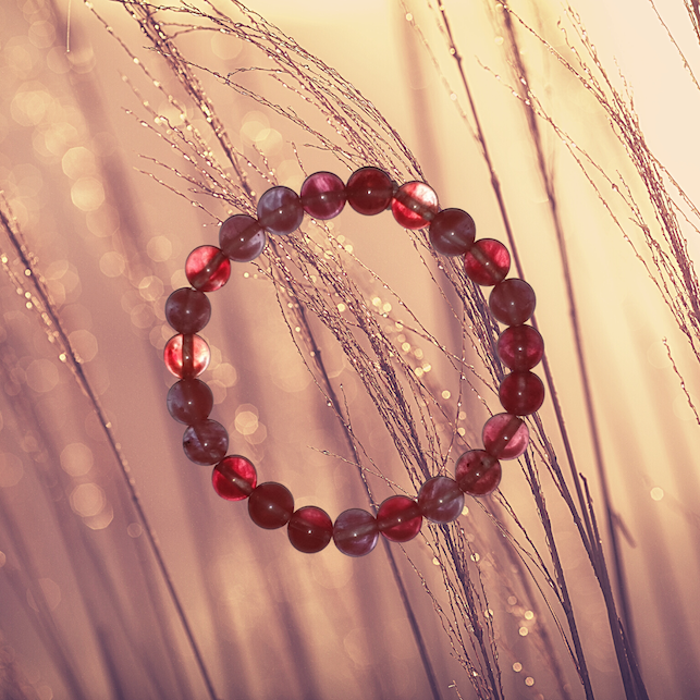 Cherry quartz crystal for sharing your gifts at the Leo full moon