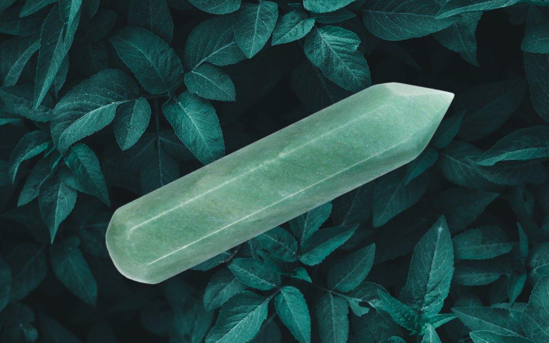 Green aventurine crystal for manifesting abundance at the Taurus new moon on the 8th May, 2024